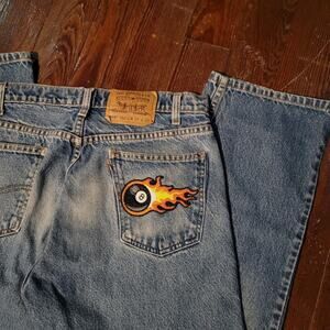 Custom One of One Levi Orange Tab Jeans